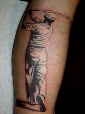 Yes, that's a GOLF tattoo